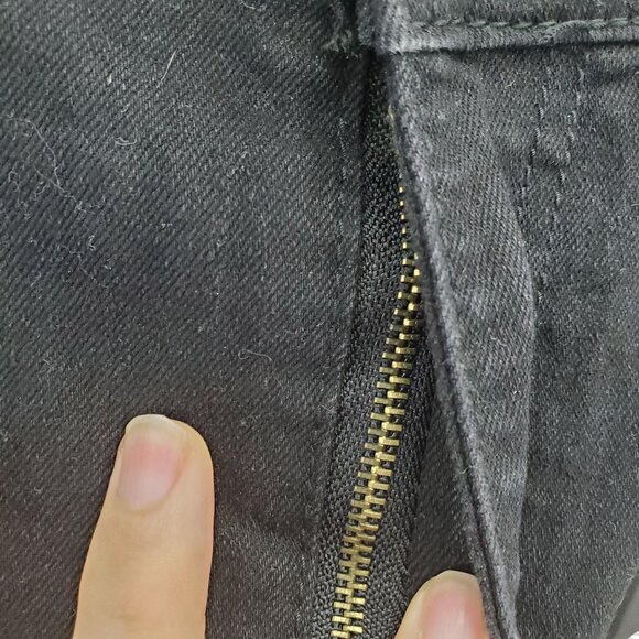 Boohoo Shorts Womens 12 Black High Rise Stretch Cycling Denim Style *NWT* - Picture 10 of 13